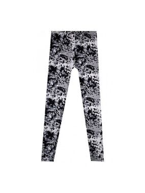 Leggings GRAY & Black Camo Print Full Length Size 2-10 NWT